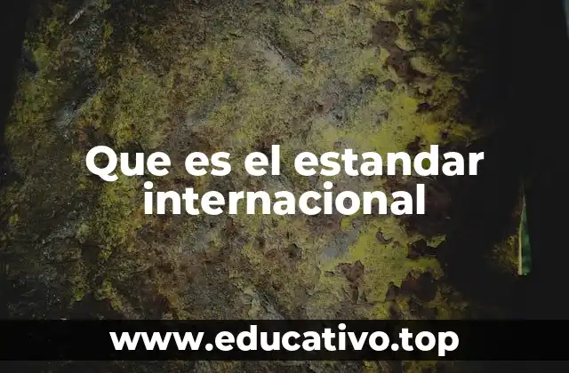 Que es el estandar internacional
