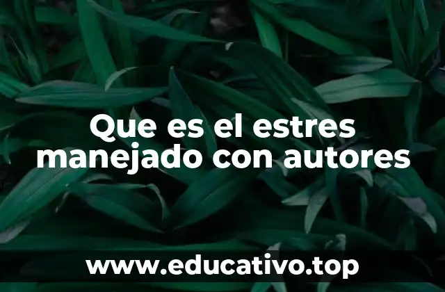 Que es el estres manejado con autores
