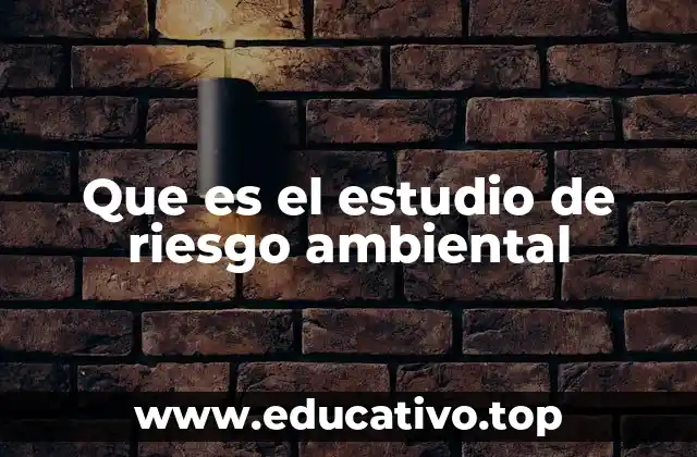 Que es el estudio de riesgo ambiental