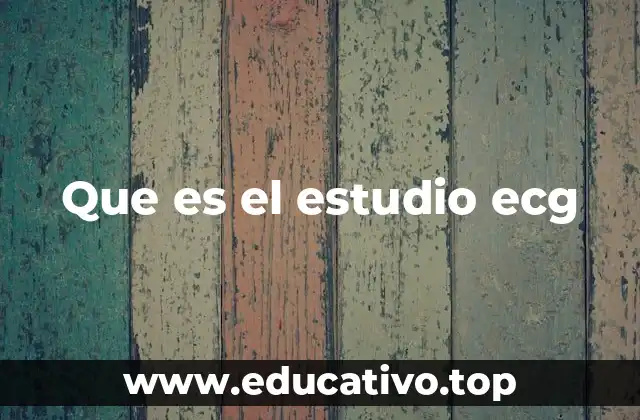 Que es el estudio ecg