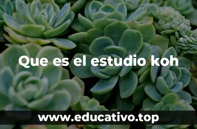 Que es el estudio koh