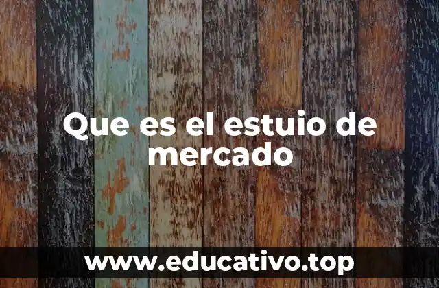 Que es el estuio de mercado