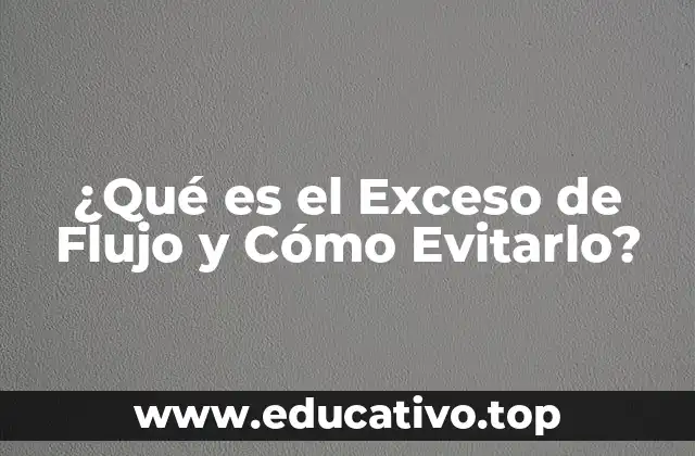¿Qué es el Exceso de Flujo y Cómo Evitarlo?