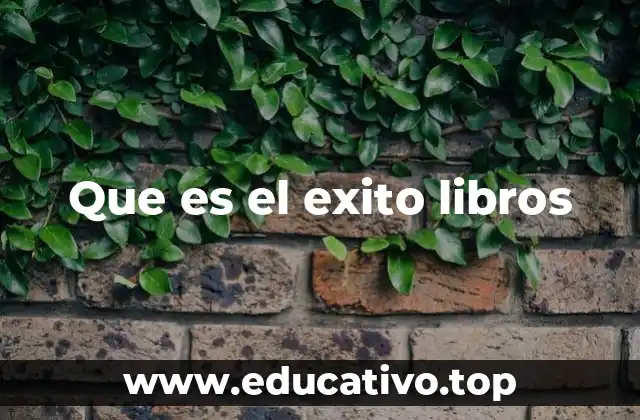 Que es el exito libros