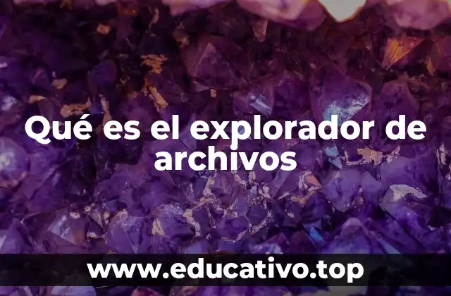 Qué es el explorador de archivos