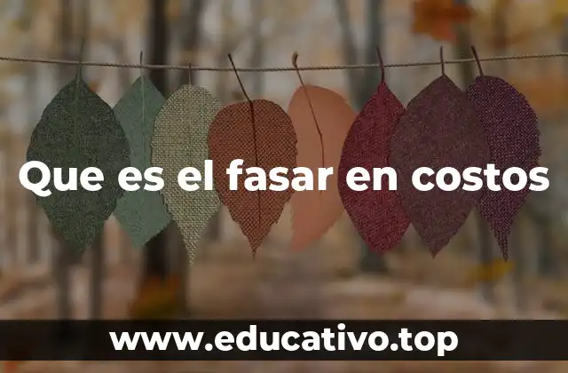 Que es el fasar en costos