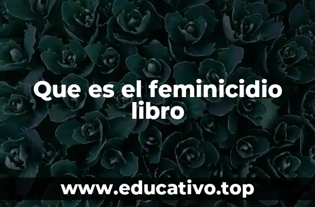 Que es el feminicidio libro