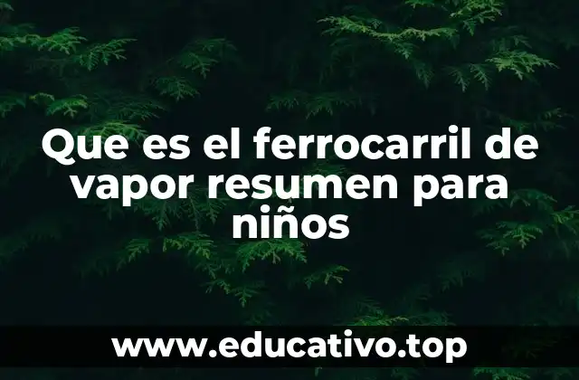 Que es el ferrocarril de vapor resumen para niños