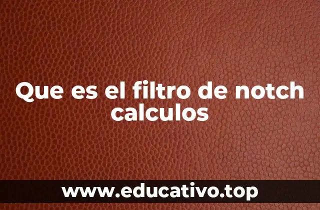 Aplicaciones prácticas de los filtros de notch y sus cálculos
