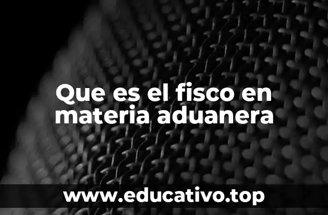 Que es el fisco en materia aduanera