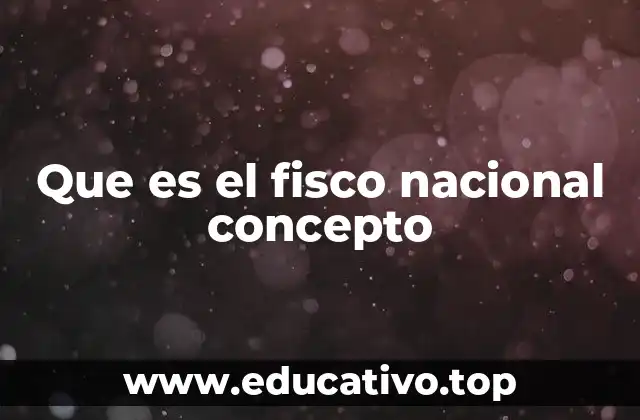 Que es el fisco nacional concepto