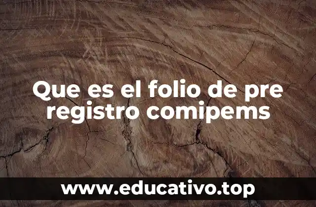 Que es el folio de pre registro comipems