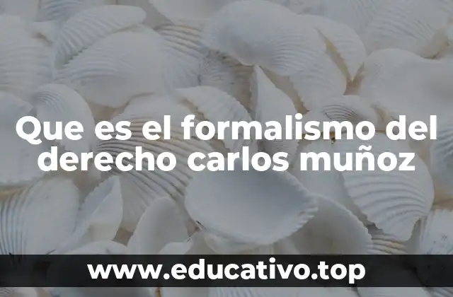 Que es el formalismo del derecho carlos muñoz