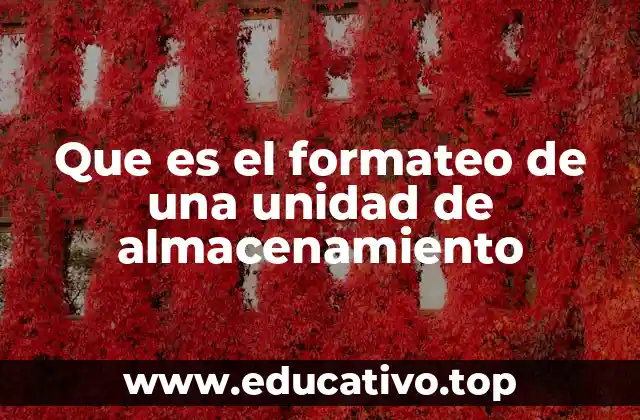 Que es el formateo de una unidad de almacenamiento