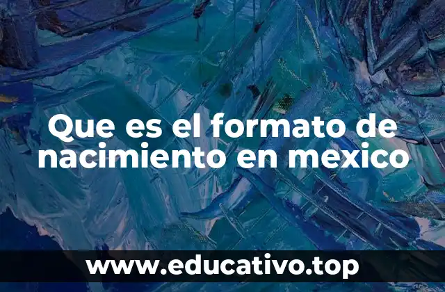 Que es el formato de nacimiento en mexico