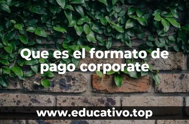 Que es el formato de pago corporate