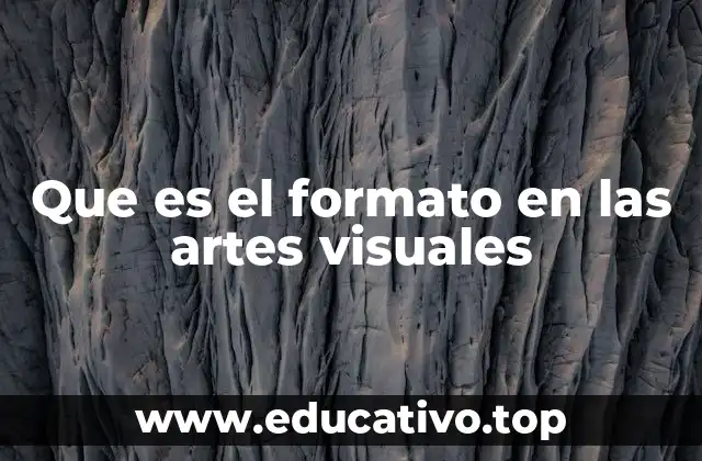 Que es el formato en las artes visuales
