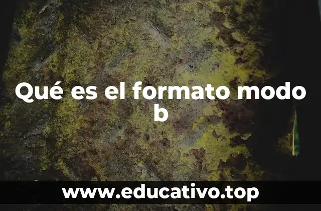 Qué es el formato modo b