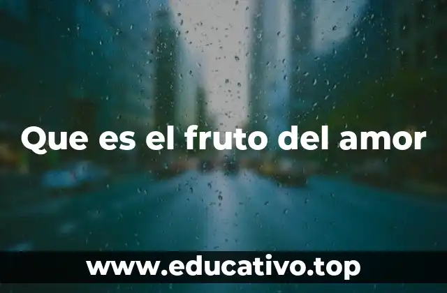 Que es el fruto del amor