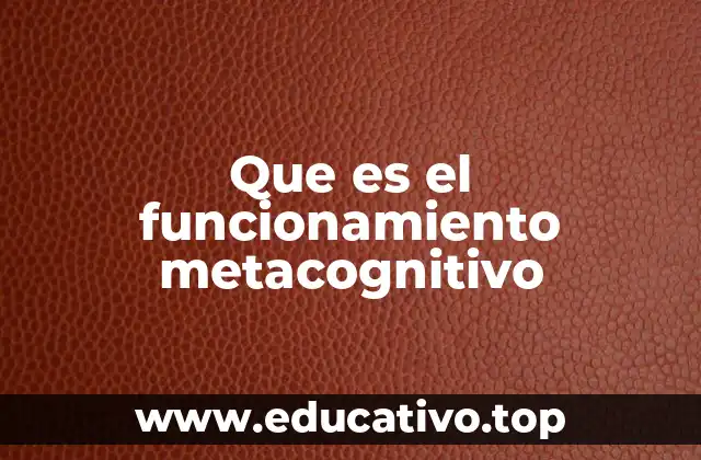 Que es el funcionamiento metacognitivo