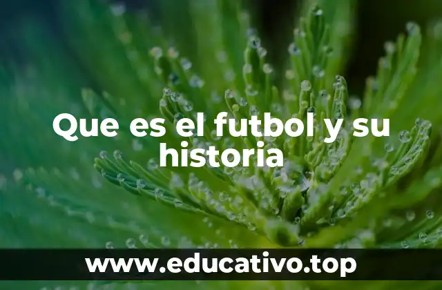 Que es el futbol y su historia