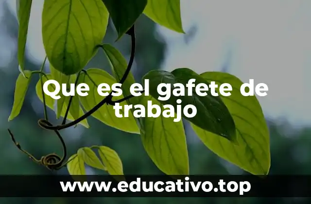 Que es el gafete de trabajo