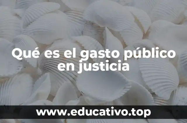 Qué es el gasto público en justicia