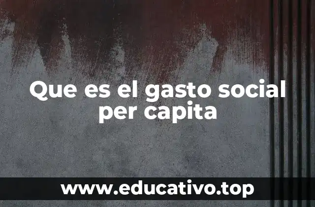 Que es el gasto social per capita