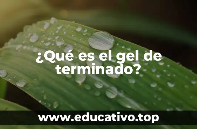 ¿Qué es el gel de terminado?
