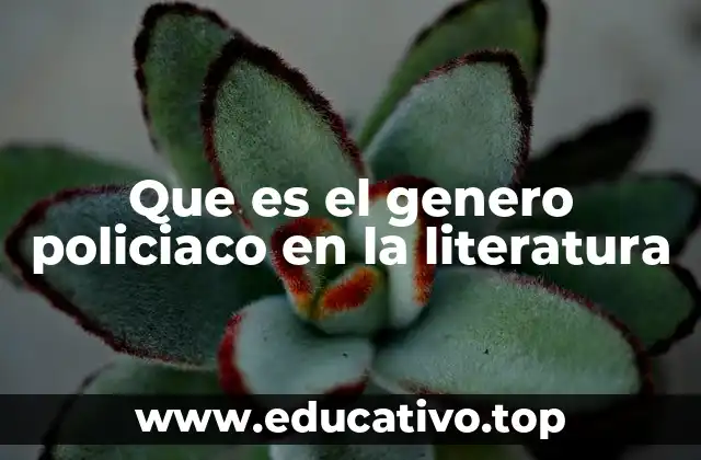 Que es el genero policiaco en la literatura
