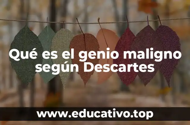 Qué es el genio maligno según Descartes