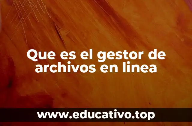 Que es el gestor de archivos en linea
