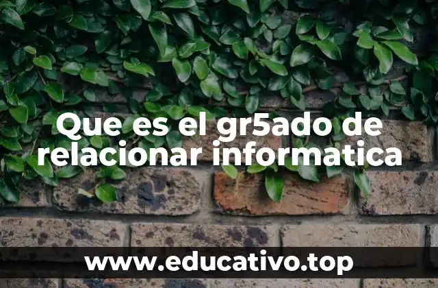 Que es el gr5ado de relacionar informatica