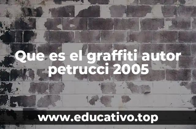 Que es el graffiti autor petrucci 2005