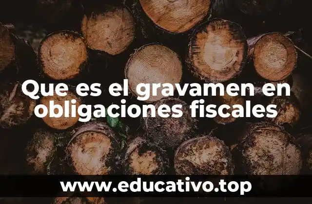 Que es el gravamen en obligaciones fiscales