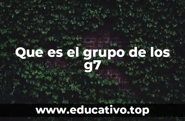 Que es el grupo de los g7
