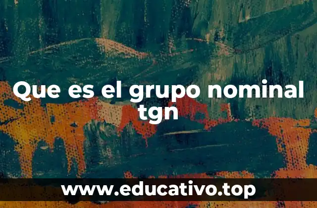 Que es el grupo nominal tgn