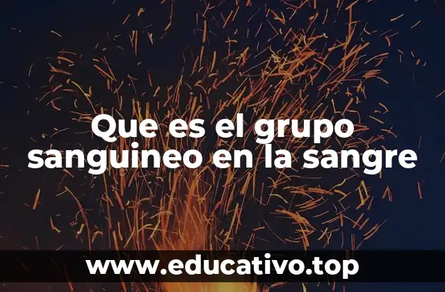 Que es el grupo sanguineo en la sangre
