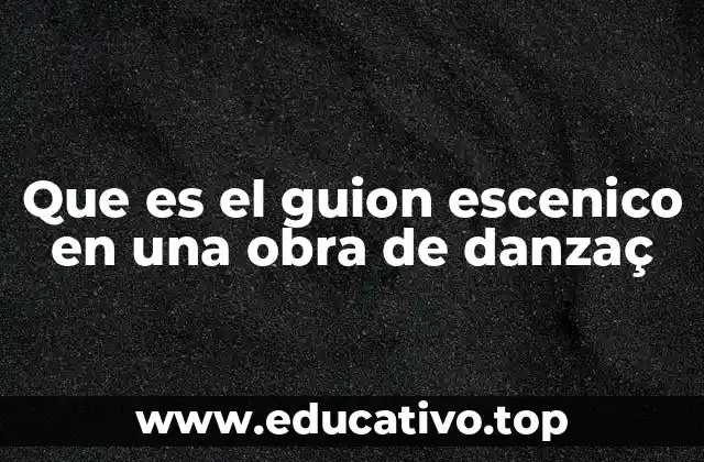 Que es el guion escenico en una obra de danzaç