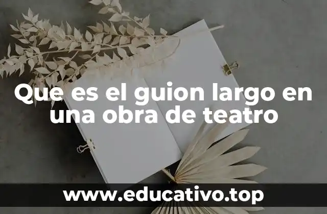 Que es el guion largo en una obra de teatro