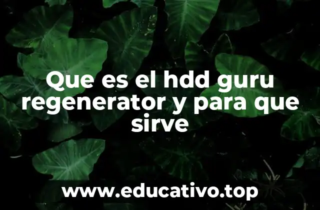 Que es el hdd guru regenerator y para que sirve