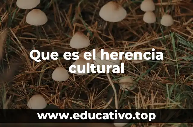 Que es el herencia cultural