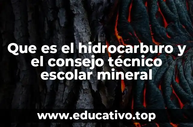 Que es el hidrocarburo y el consejo técnico escolar mineral