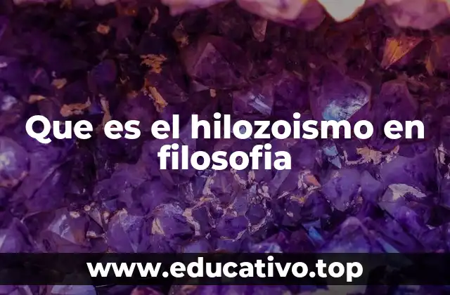 Que es el hilozoismo en filosofia