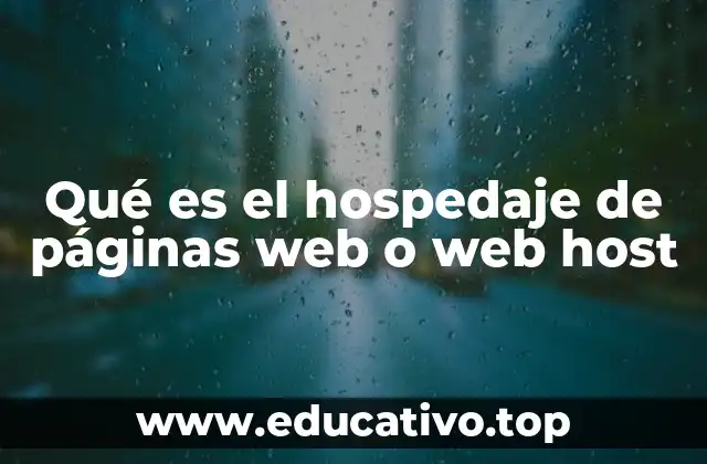 Qué es el hospedaje de páginas web o web host