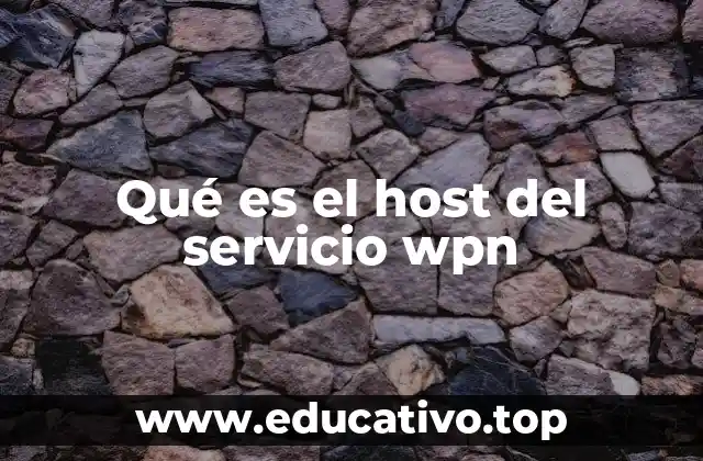 Qué es el host del servicio wpn