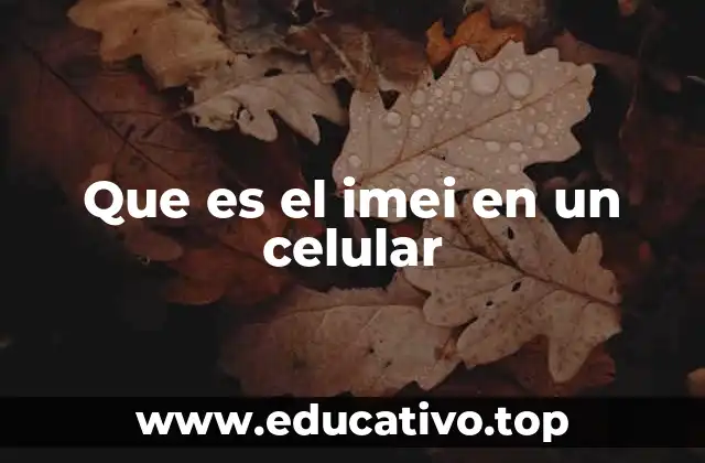 Que es el imei en un celular