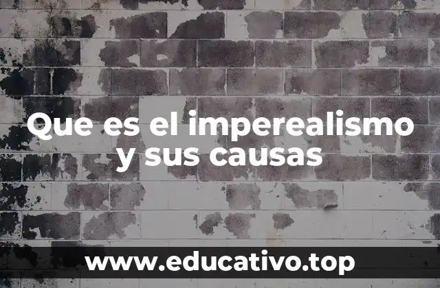Que es el imperealismo y sus causas