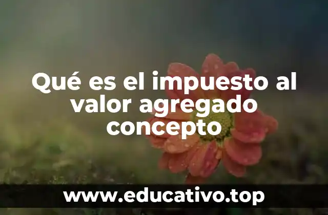 Qué es el impuesto al valor agregado concepto