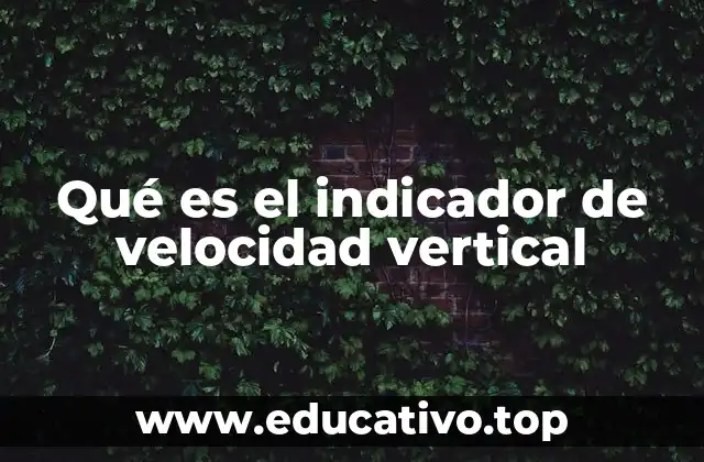 Qué es el indicador de velocidad vertical